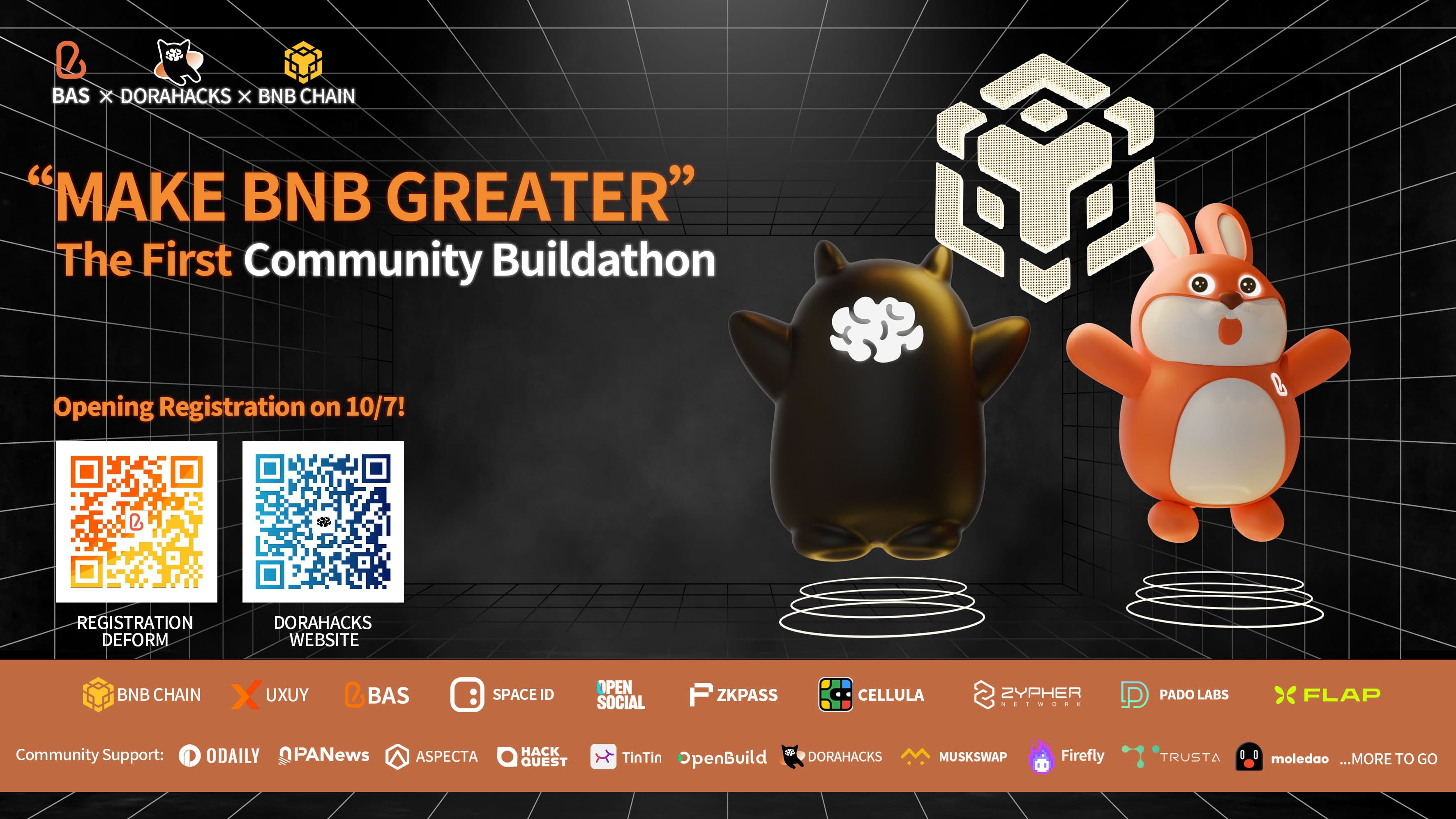 BAS Community Buildathon - Make BNB Greater banner