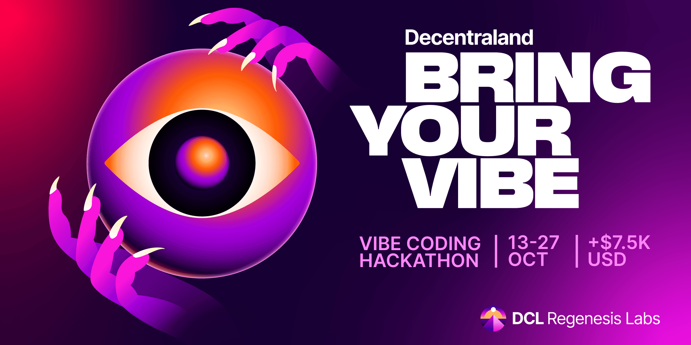 DCL Regenesis Labs Vibe Coding Hackathon banner