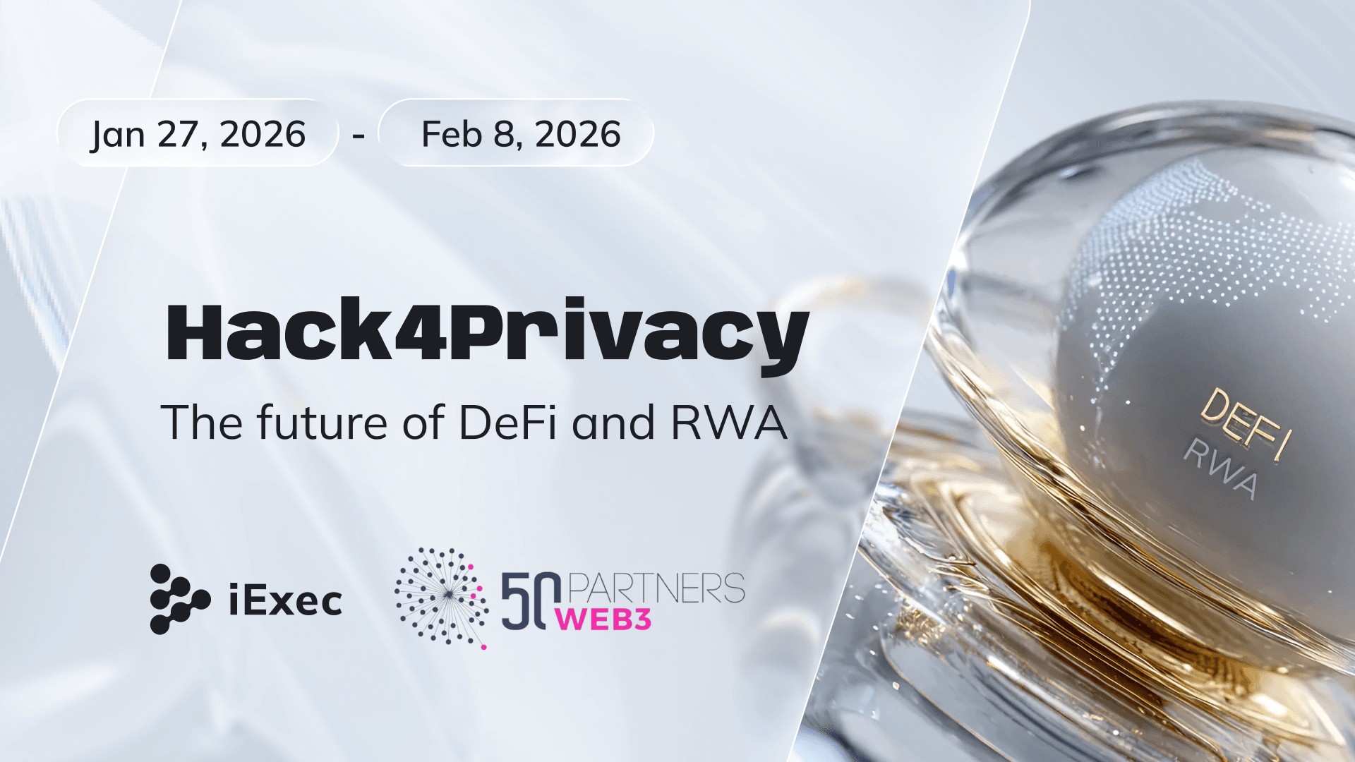 Hack4Privacy by iExec x 50Partners banner