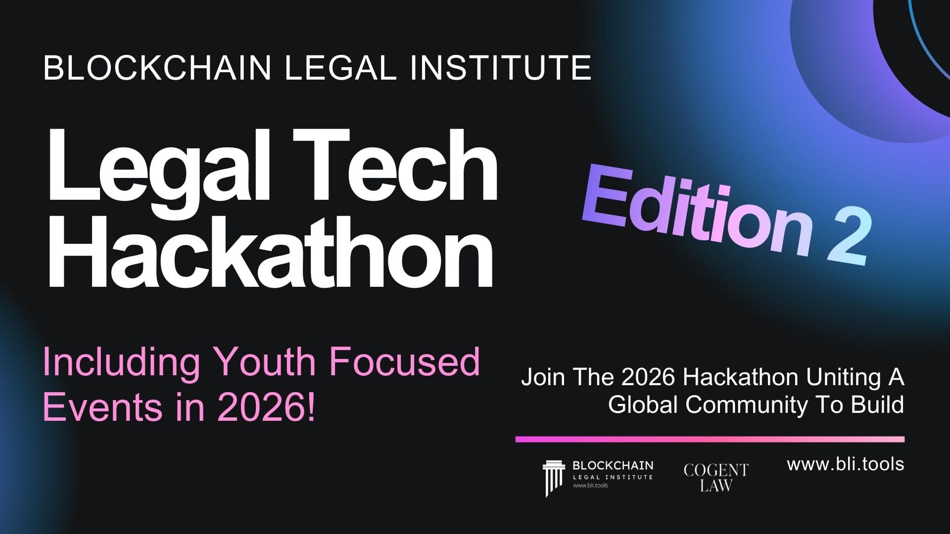 BLI Legal Tech Hackathon 2 banner