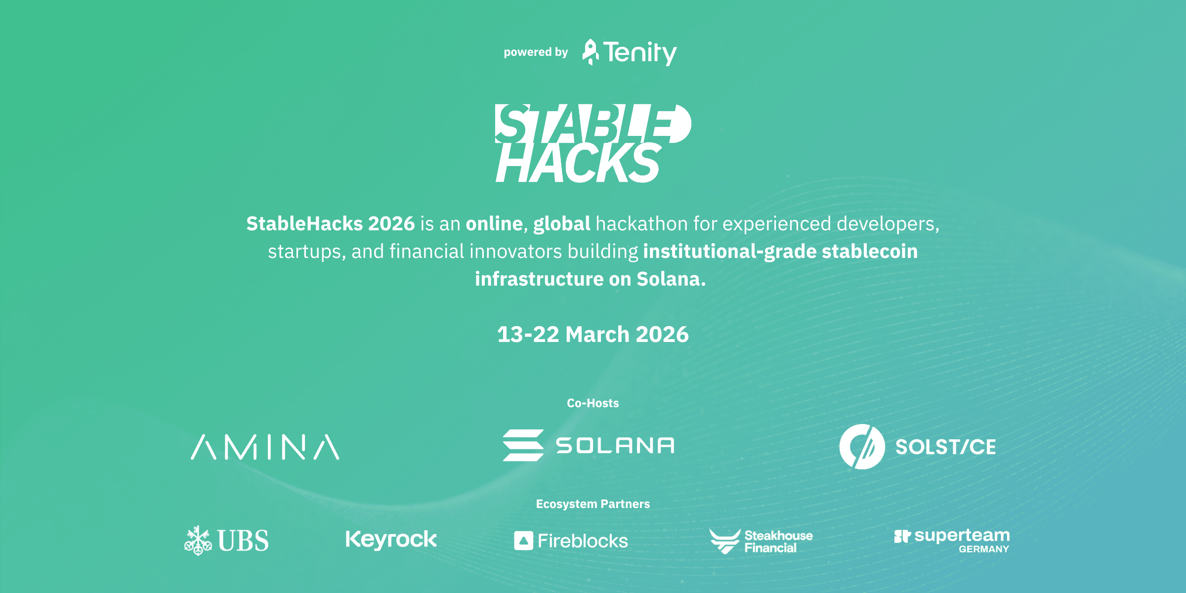 StableHacks: Building Institutional Stablecoin Infrastructure on Solana. banner
