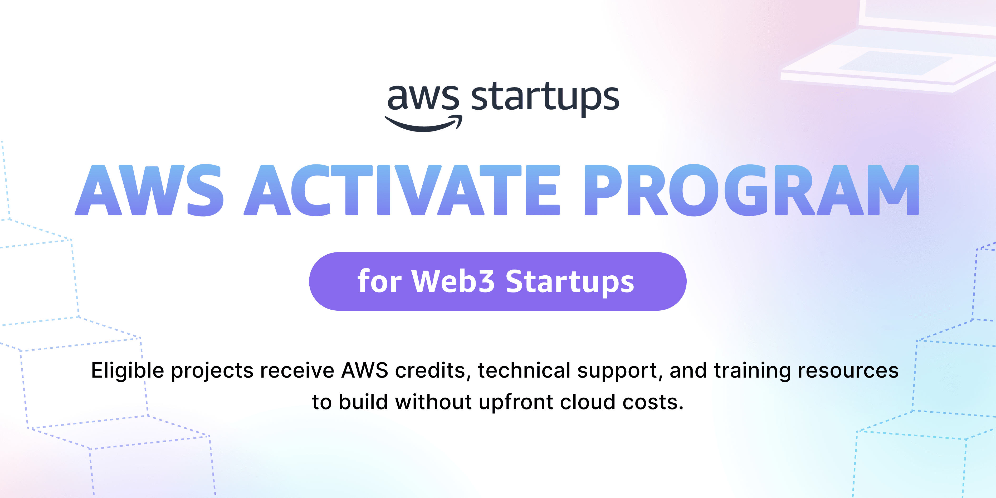 AWS Activate Program for Web3 Startups banner