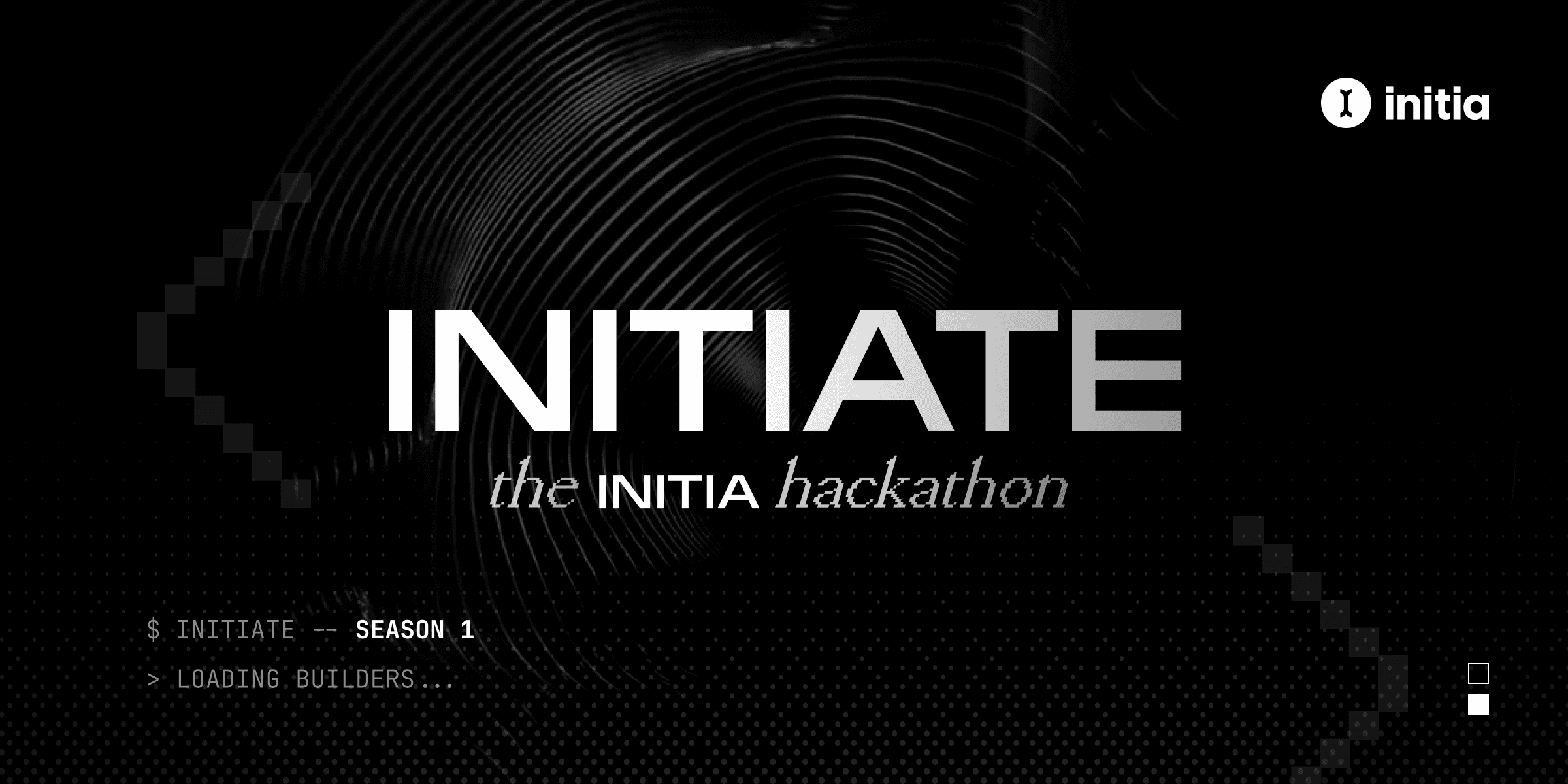 INITIATE: The Initia Hackathon banner